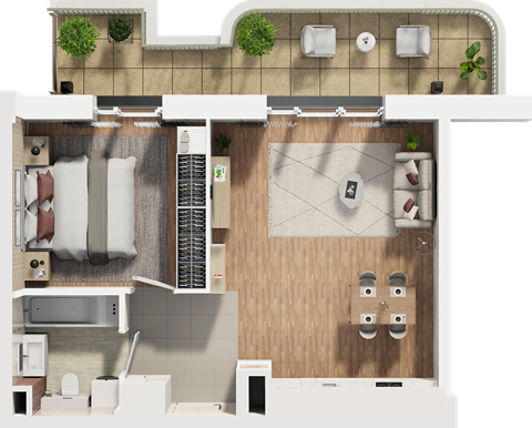 Plan 2 pok. 49m²