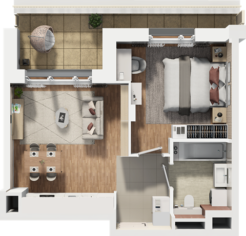 Plan 2 pok. 41m²