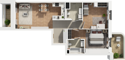 Plan 3 pok. 71m²