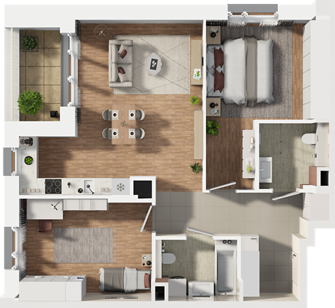 Plan 3 pok. 77m²