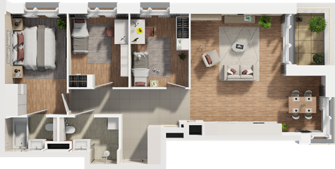 Plan 4 pok. 85m²
