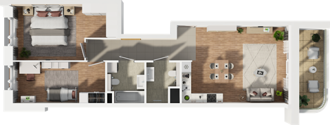 Plan 3 pok. 72m²