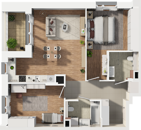 Plan 3 pok. 77m²