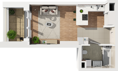 Plan 1 pok. 29m²