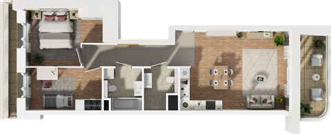 Plan 3 pok. 66m²