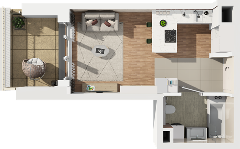 Plan 1 pok. 27m²
