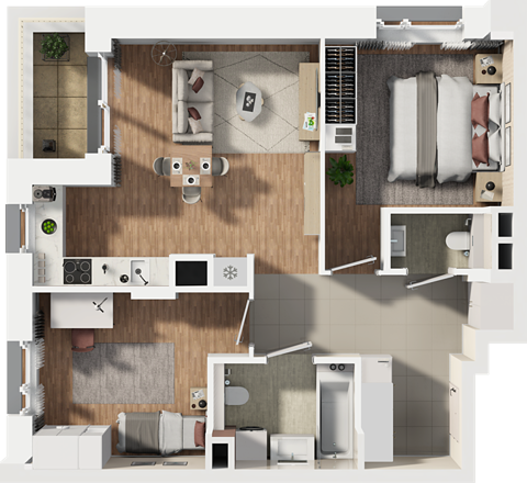 Plan 3 pok. 61m²