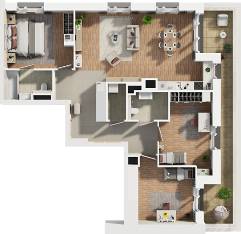 Plan 4 pok. 104m²