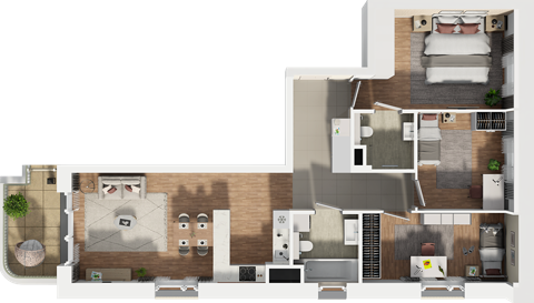 Plan 4 pok. 80m²