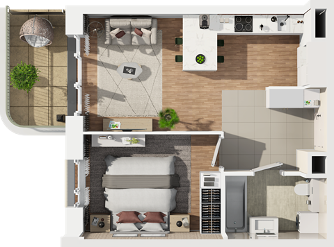 Plan 2 pok. 44m²