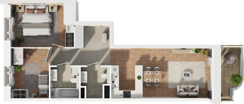 Plan 3 pok. 68m²