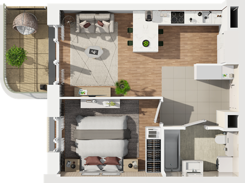 Plan 2 pok. 44m²