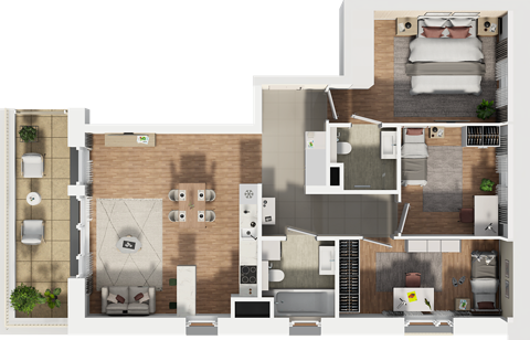 Plan 4 pok. 82m²