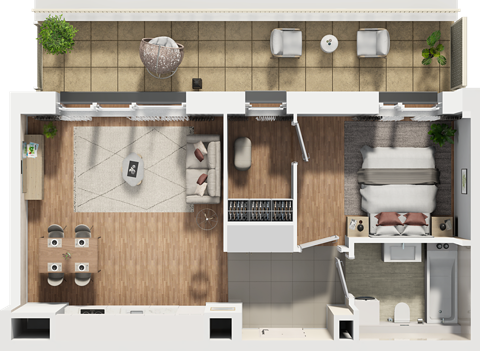 Plan 2 pok. 46m²