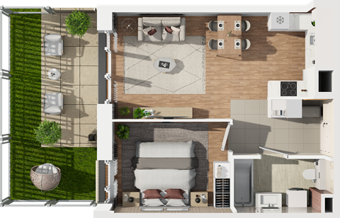 Plan 2 pok. 43m²