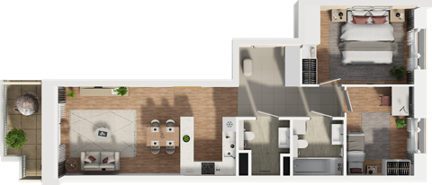 Plan 3 pok. 68m²