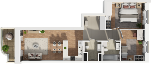 Plan 3 pok. 68m²