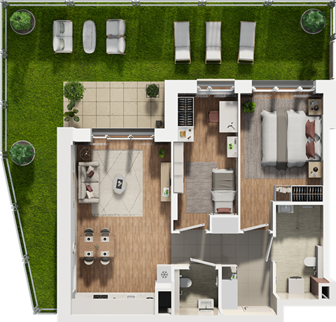 Plan 3 pok. 65m²