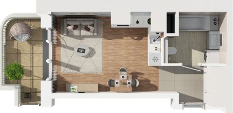 Plan 1 pok. 27m²