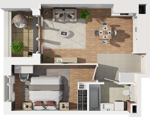 Plan 2 pok. 46m²