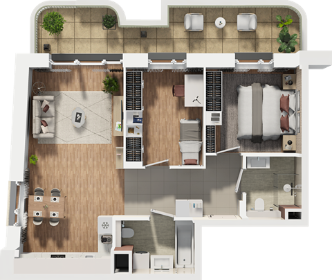 Plan 3 pok. 65m²