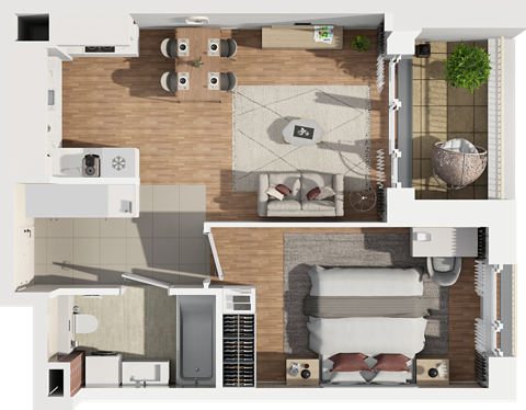 Plan 2 pok. 46m²