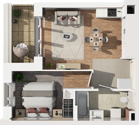 Plan 2 pok. 39m²