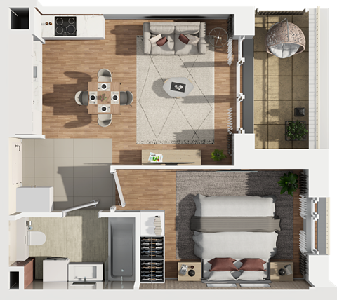 Plan 2 pok. 39m²