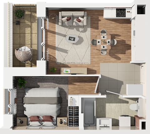 Plan 2 pok. 39m²