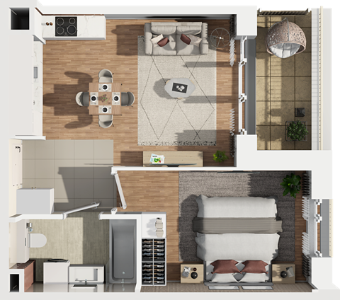 Plan 2 pok. 39m²