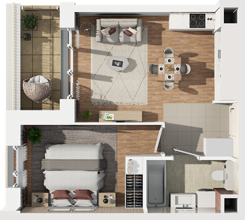 Plan 2 pok. 39m²