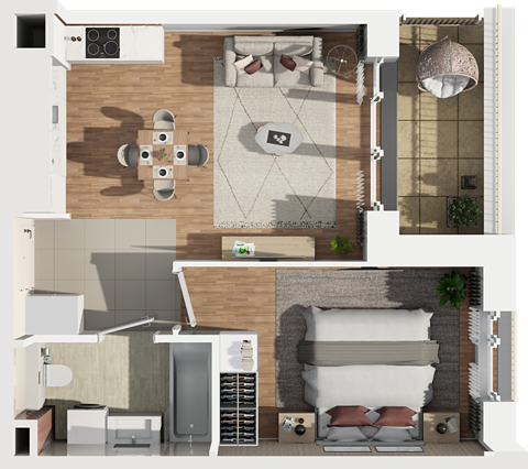Plan 2 pok. 36m²