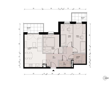 Plan 4 pok. 66m²