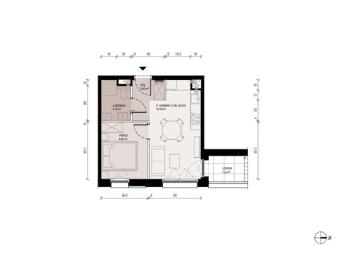 Plan 2 pok. 32m²