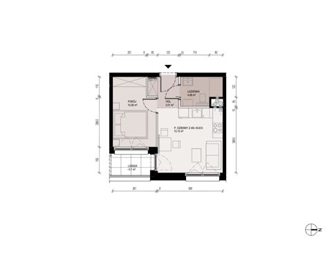 Plan 2 pok. 32m²