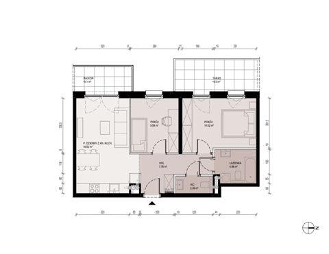 Plan 3 pok. 58m²