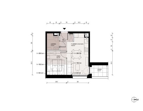 Plan 2 pok. 27m²