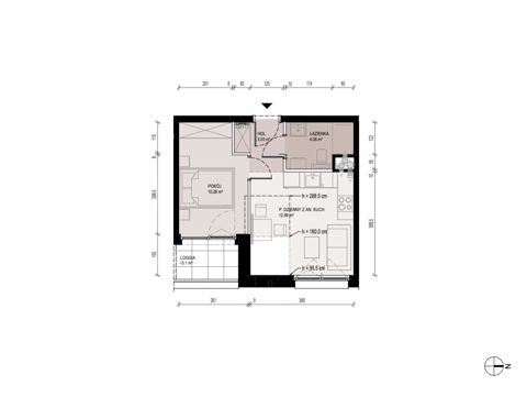 Plan 2 pok. 30m²