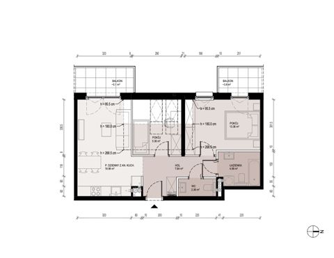 Plan 3 pok. 53m²