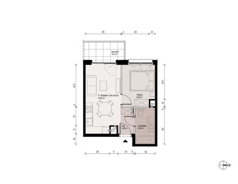 Plan 2 pok. 33m²