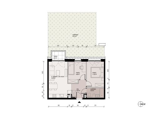 Plan 3 pok. 49m²