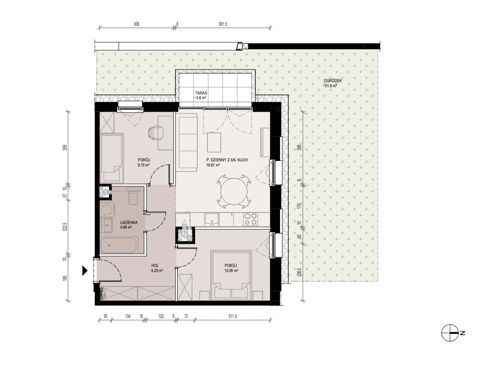 Plan 3 pok. 53m²