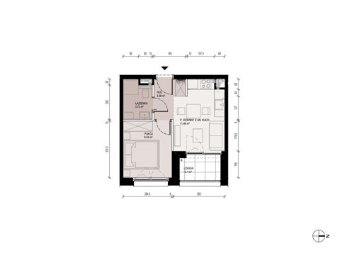 Plan 2 pok. 28m²