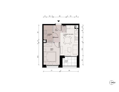 Plan 2 pok. 32m²