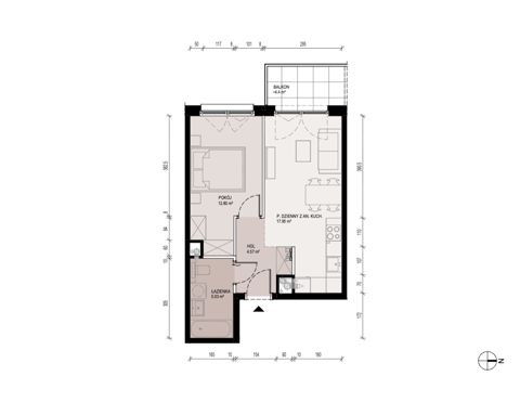 Plan 2 pok. 40m²