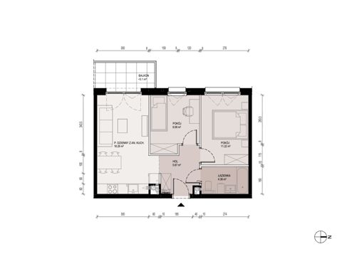 Plan 3 pok. 49m²