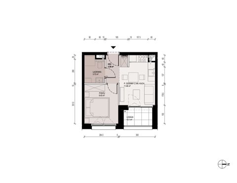 Plan 2 pok. 28m²