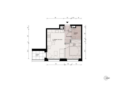 Plan 2 pok. 32m²