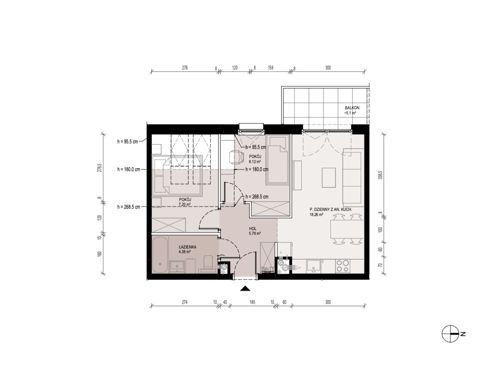 Plan 3 pok. 44m²