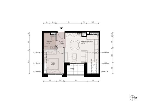 Plan 2 pok. 35m²